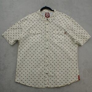 Tumbleweed‎ Texstyles Mens XXL Texas Flag Print Short Sleeve Button Up Shirt